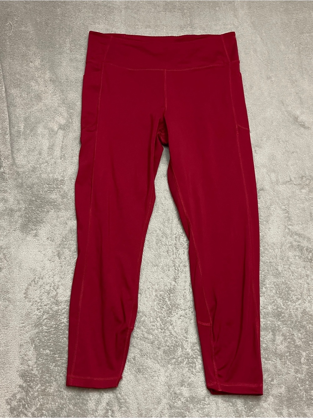 VSX Victoria's Secret Womens XL Red Pocket Leggings Mid Rise Sport Activewear